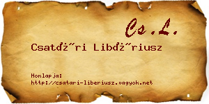 Csatári Libériusz névjegykártya
